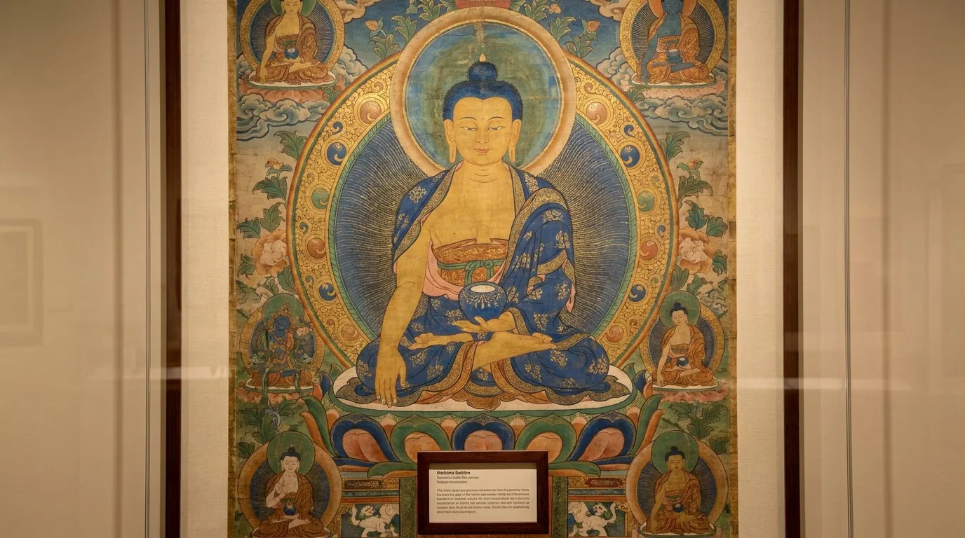 Medicine Buddha Thangka Portrait