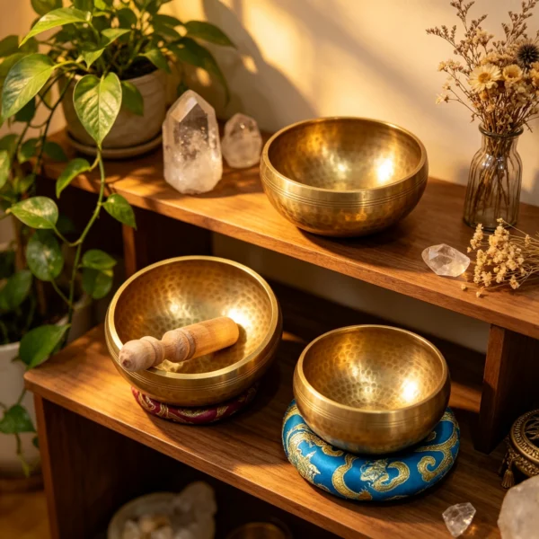 Golden Singing Bowl Set of 2