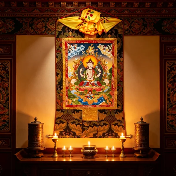 Four-Armed Avalokiteshvara Thangka Painting