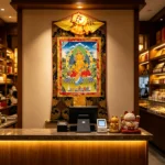 Yellow Jambhala Thangka Painting II - Image 3