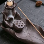 Lotus Leaf Backflow Incense Burner - Image 2