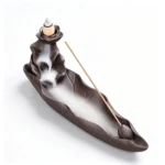 Lotus Leaf Backflow Incense Burner - Image 4