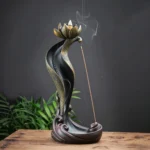 Tall Lotus Backflow Incense Burner - Image 2
