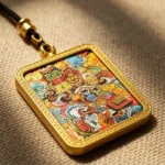 Yellow Jambhala Thangka Pendant - Image 2