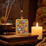Yellow Jambhala Thangka Pendant - Image 4