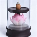 Pink Lotus Glass Backflow Incense Burner - Image 2