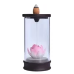 Pink Lotus Glass Backflow Incense Burner - Image 4