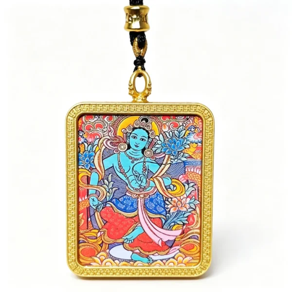 Green Tara Thangka Pendant
