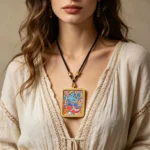 Green Tara Thangka Pendant - Image 3