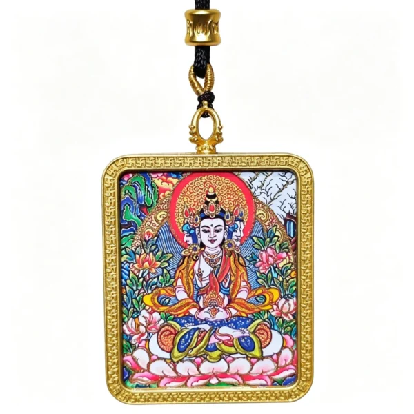 Vairocana Buddha Thangka Pendant