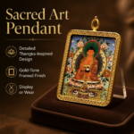 Tibetan Medicine Buddha Healing Pendant | Wearable Sacred Art Talisman - 图片 4